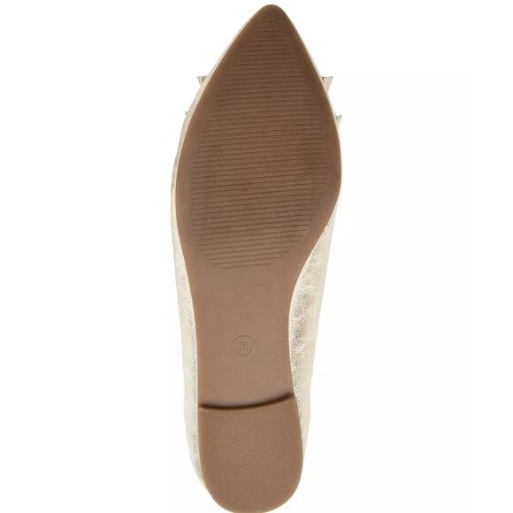 Journee Collection Women's Judy Ruffled Ballet Flats Gold NWT pointed toe 8W - Picture 4 of 13
